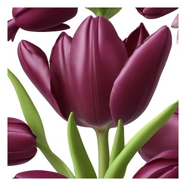 burgundy tulips  sticker