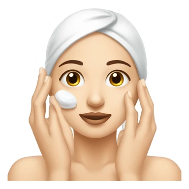 woman taking care of her face sticker