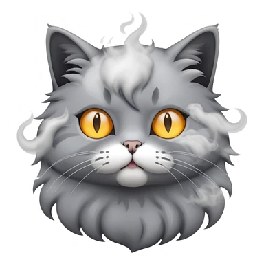 cat with smoke sticker