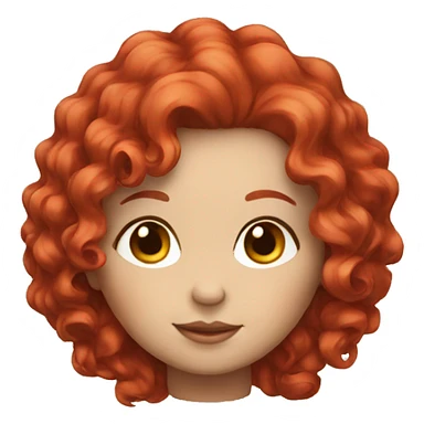 small doll with red wavy hair sticker