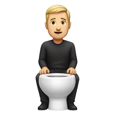 man in a toilet sticker