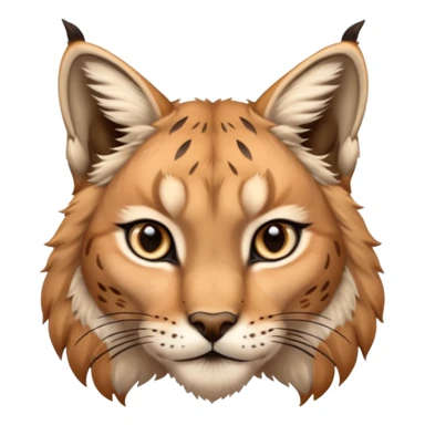 A high-resolution photo-realistic digital illustration of a majestic lynx, chest upward A high-resolution, photo-realistic digital illustration of a majestic young Eurasian lynx, shown from the shoulder upwards with lynx markings sticker