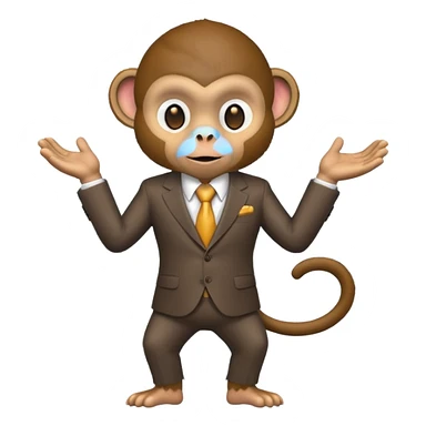 monkey with clothes sticker