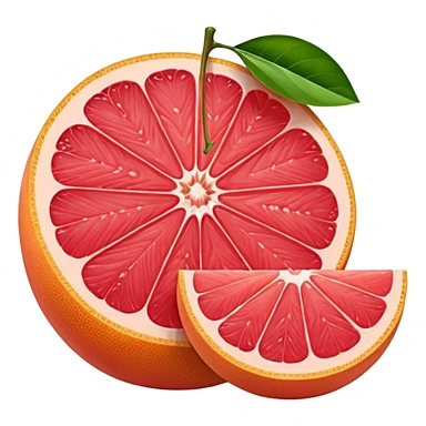 grapefuit with a slice sticker