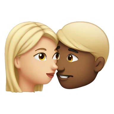 2 girl 1 guy kissing emoji sticker
