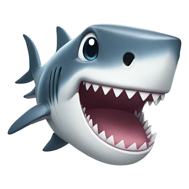 smiling shark sticker
