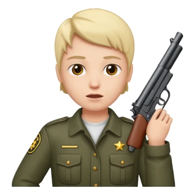 A person with a gun to their head sticker