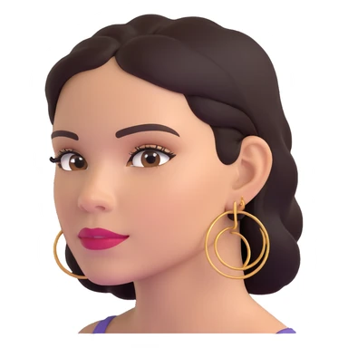 stylish Latina woman with hoop earrings sticker