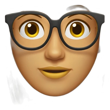 chica colorada con pecas y lentes sticker