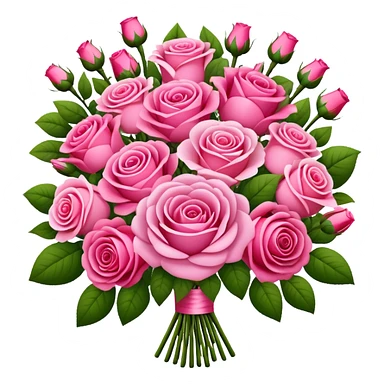 Huge pink flower bouquet with different flowers and pink tones and roses sticker