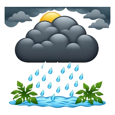 Tropical rainstorm  sticker