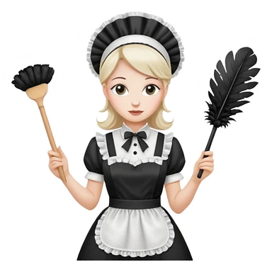 French maid sticker