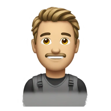 men with loptop sticker