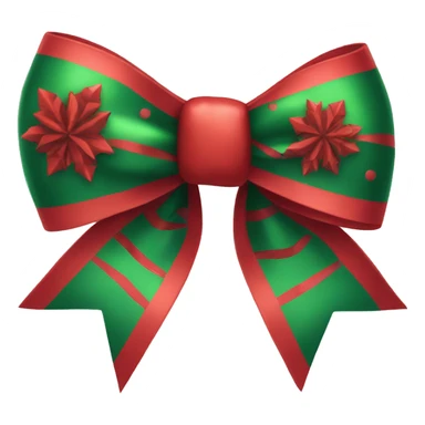 Christmas bow sticker