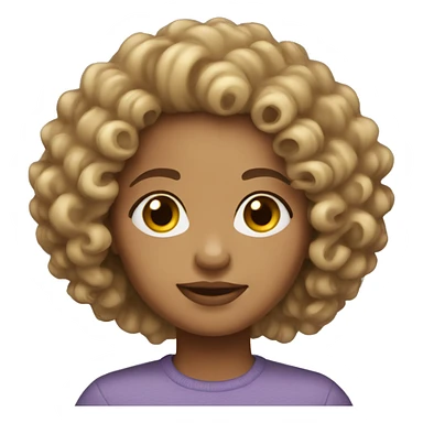 Light skin curly head girl sticker