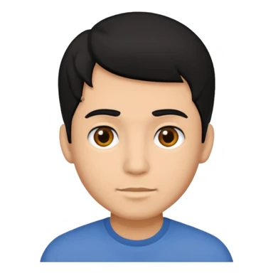 black hair male sticker