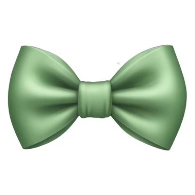sage green bow sticker
