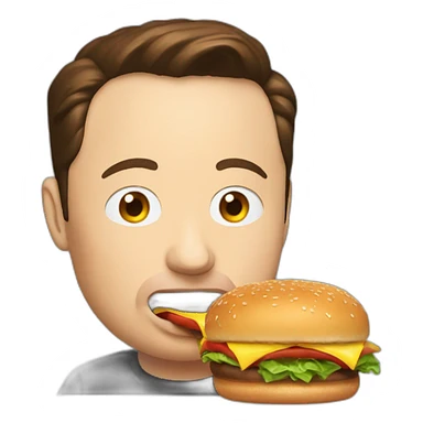 Elon-musk-eating-burger sticker