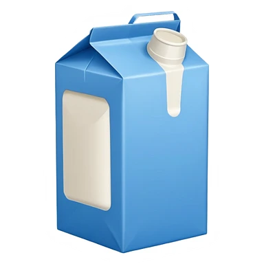 blue milk carton sticker