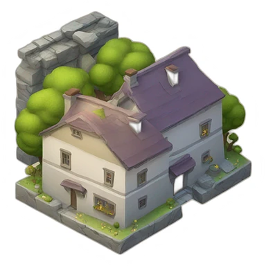 two house connected with a tunnel sticker