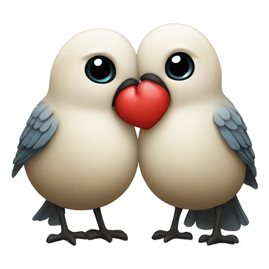 birds kissing sticker