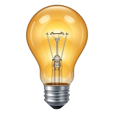 shining lamp bulb sticker