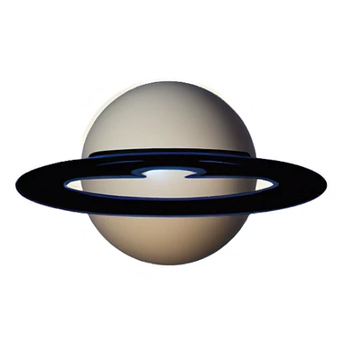 saturn with rings sticker