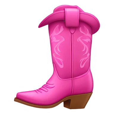 Pink cowboy boots sticker