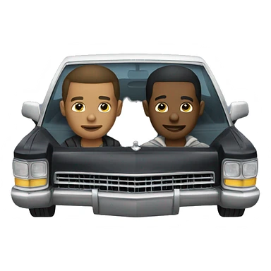 Two dope boys in a Cadillac  sticker