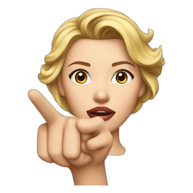 Scarlett Johansson pointing finger sticker