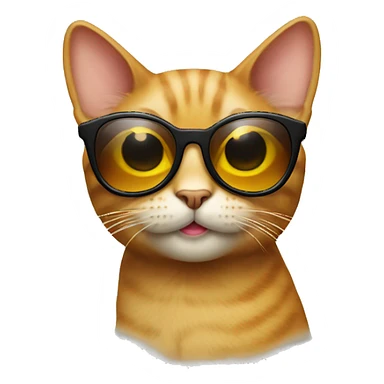 Cat with sunglassesy sticker