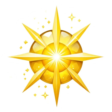 bright yellow sparkles sticker