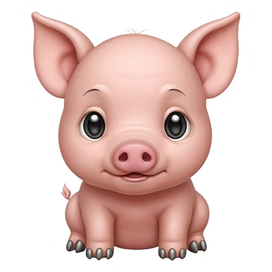 gray baby pig sticker