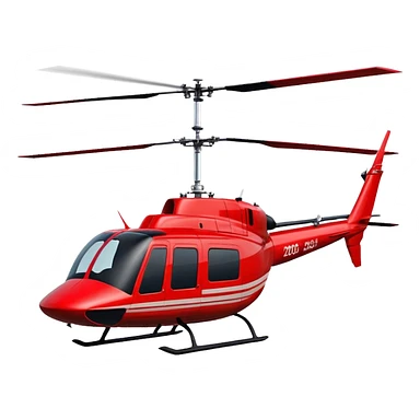Bell 206 - Bell Helicopter (Model Year: 2021) (Iconic colour: Red) sticker