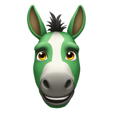 Green donkey  sticker