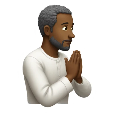 man praying sticker