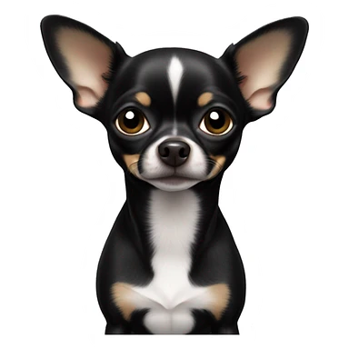 all black small chihuahua sticker