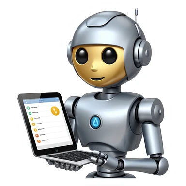 Scheduling automation robot assistant sticker