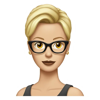 charlize theron wearing tank top and wearing glasses  sticker