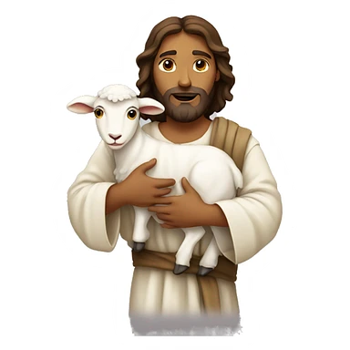 Jesus carrying a lamb sticker