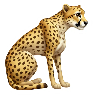 Kissing cheetah sticker