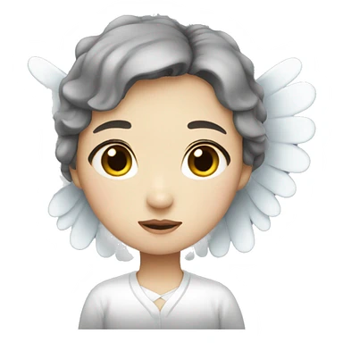 korean girl angel sticker