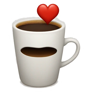 coffee with heart sticker