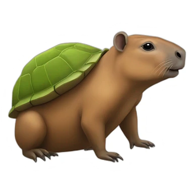 Capibara sur une tortue sticker