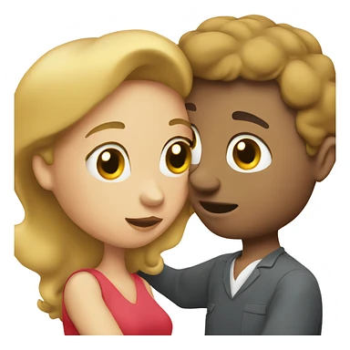 Husband wife kissing sticker