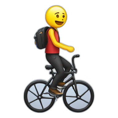 A unicyclist logo sticker