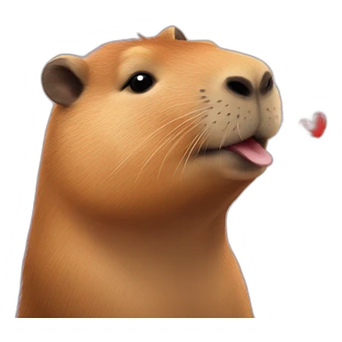 Capybara sending kiss sticker