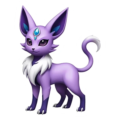 Shiny Exotic Badass Mystical Mysterious Gothic Espeon-Absol-Pokémon-Fakémon-hybrid-creature (full body) sticker