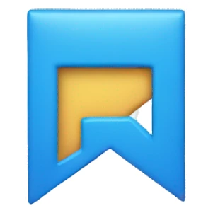 Blue letter V sticker