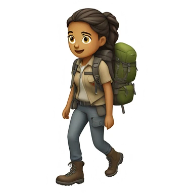 Girl hiking sticker